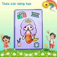 PAPER DOLL House TOY - Baby's House Mermaid House Decoration in Mermaid House Decoration