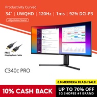 PRISM+ C340c PRO 34" 120Hz Productivity Curve Monitor [3440 x 1440]