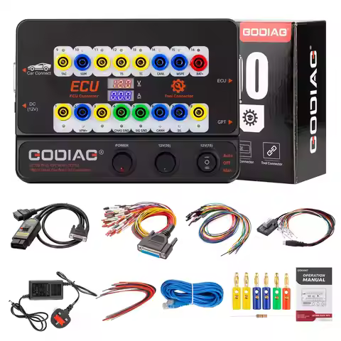 GODIAG GT100 PLUS GPT ENET DOIP 24V-12V AUTO TOOLS OBD II Break Out Box ECU Connector
