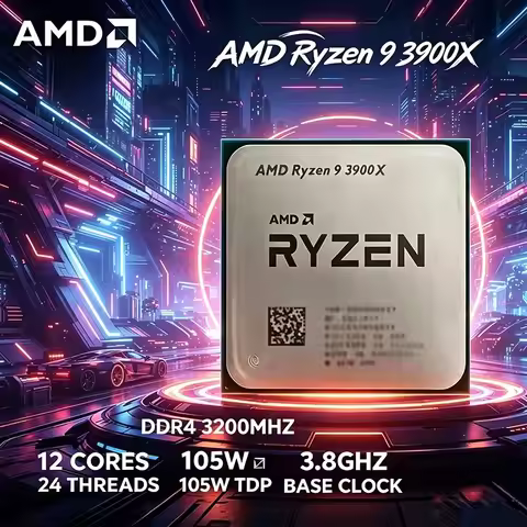 AMD Ryzen 9 R9 3900X CPU 12-Core 24-Threadprocessor 3.8GHz 12-Core 24-Thread for Gaming CPU Without