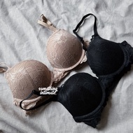 H&m Full Lace Bombshell Super Push Up Bra / Thick Foam Bra Pushup Cleavage Boost Add a Size Push Up 