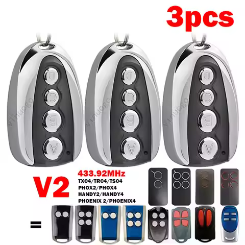 V2 Garage Remote Control V2 PHOX HANDY HANDY4 TSC4 TRC4 TXC4 PHOX2 PHOX4 HANDY2 PHOENIX PHOENIX2 PHO