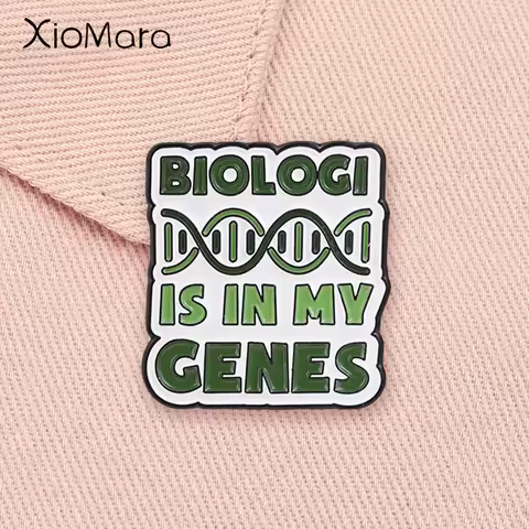 Biology Is In My Genes Enamel Pin Funny DNA Double Helix Biology Student Science Lover Brooch Lapel 