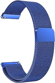 Quick Release Watch Band Steel Metal Mesh Replacement Strap Compatible With Fossil Men's Sport 43 mm (Blue)