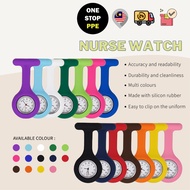 [OneStopPPE] Multicolour Nurse Watch with Safety Pin | Nursing Fob | Silicone Watch - 1 Unit