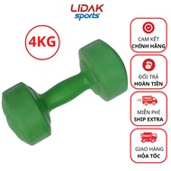 LIDAK 4kg plastic dumbbells, plastic-coated gym dumbbells with steel core - LIDAK SPORT