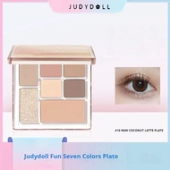 Judydoll Seven-Color Eyeshadow Palette Fun Combination Palette Glitter Palette Orange Eyeshadow Glit