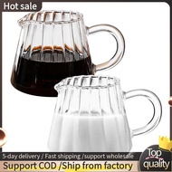 2 Pcs Glass Pitcher, Wave Shaped Glass Creamer Pitcher, Glass Tea Pitcher, Coffee Milk Creamer Pitch