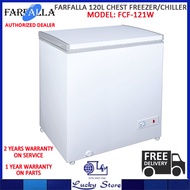 (Bulky) FARFALLA FCF-121W 120L CHEST FREEZER / CHILLER, 2 IN 1, SINGAPORE WARRANTY, FREE DELIVERY