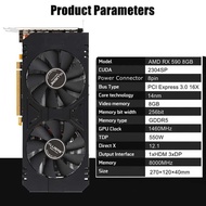 RX 9 580 590 8Gb Graphics Cards AMD Gddr5 GPU Video Card 256Bit 2048Sp 2304Sp Computer VGA Rx580