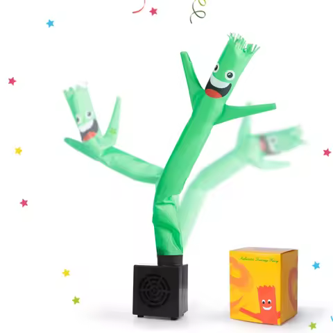 Mini Wacky Waving Inflatable Tube Guy with Blower, Funny Mini Inflatable Tube Man White Elephant Gif