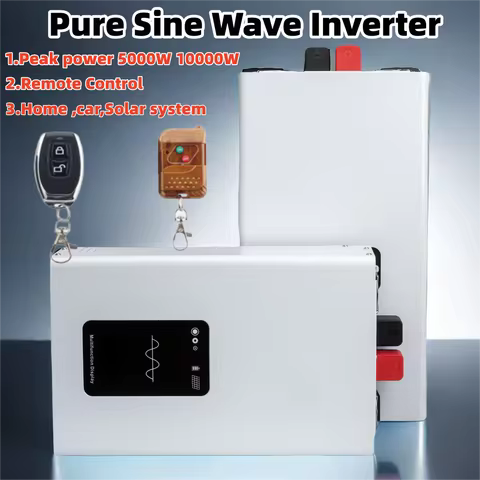 10000W 5000W Pure Sine Wave Inverter 10KW DC 12V 24V 48V To AC 110V 120V 220V Portable Charger Solar