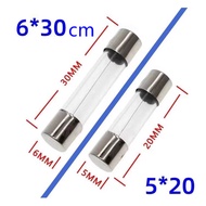 5PCS 5X20mm 6x30mm F slow T fast Glass fuse 250V T1AL F1AL 1.5A 1.6A 2A 2.5A 3A 3A 4A 5A 6A 6.3A 7A 