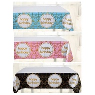 Plastic Table Cover Happy Birthday 54*72inches