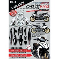 COVER SET Y15ZR V1/V2 RC EXCITED BLACK/WHITE
