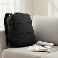 Compact 16L Vacuum Compression Backpack with Shoe Compartment, Unisex Travel Business Laptop, Manual