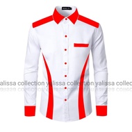 kemeja seragam kerja kantor lapangan baju safety pria wanita hem kombinasi