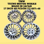 TMW Tecno Motor Works Sport Rim 17 Inch 4H PCD100 7JJ Offset +48 ( Japan ) For Vios Prius C Myvi Bez