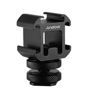 audesg Andoer 3 Cold Shoe Mount Adapter On-Camera for DSLR Camera LED Video Light Microphone Monitor