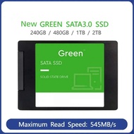SSD สีเขียว2024 4TB สถานะของแข็งภายใน500GB 1TB 2TB 3D NAND SATA3 2.5 "SSD สำหรับแล็ปท็อปและโน้ตบุ๊คชิ้น