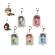 Anime Attack on Titan Keychain Acrylic Double-Sided Cartoon Character Levi Ackerman Keyring Cosplay Bag Ornaments Jewelry Friend Gift