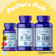 พร้อมส่ง Puritan's Pride Vitamin B-Complex and Vitamin B-12 b12 b50 b100 วิตามินบี b-100