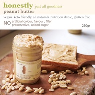 HONESTLY peanut butter roasted unsweetened peanut butter 100% natural vegan keto diet