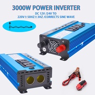 3000W Inverter DC 12V 24V 48V To AC 220V Voltage Convertor Transformer Solar Double LCD Display 4USB