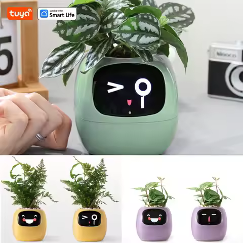 Tuya Ivy Smart Planter,Endless Fun Over 49 Rich Expressions,7 smart sensors,AI Chips Make Raising Pl