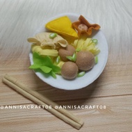 Mainan Bakso Flanel / Mainan Mie ayam flanel