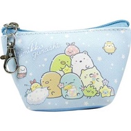 San-X Sumikko Gurashi 角落生物 日版 船形 三角 造型 鑰匙扣 零錢包 散紙包 收納袋 小物袋 角落小夥伴 2022年款 (粉藍色)