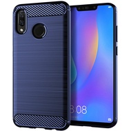 Soft Silicone Case For Huawei Y9 Y6 Pro Prime 2017 2018 2019 Carbon Fiber Texture Anti Drop Phone Case Cover