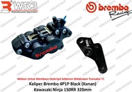 kaliper brembo 4p1p kanan+breket wr3 ninja 150 rr r  ss 300mm 320mm - ninjarr320bb