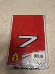 F1 Scuderia Ferrari Scarf Kimi Raikkonen 7 (Red with White) Made in Japan