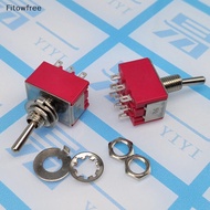 Fitow 9Pin Red Mini Toggle Switch 2/3 Position ON-ON DPDT 5A/125V-2A/250V AC Push Button Switch FE