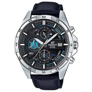 Jam Tangan Casio Edifice EFR-556 Tali Kulit Hitam Kronograf Aktif