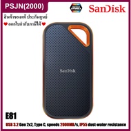 SanDisk Extreme Pro Portable SSD, SDSSDE81 1TB, 2TB, 4TB USB 3.2 Gen 2x2, Type C, Speed Up to 2000 MB/s เอสเอสดีพกพา อุปกรณ์สำรองข้อมูล เก็บข้อมูล ฮาร์ดดิสก์ภายนอ