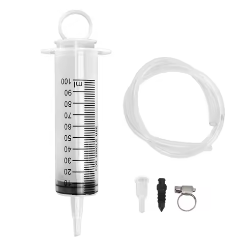 Motorcycle Hydraulic Disc Brake Bleed Kit 100ML Syringe 50cm Hose Universal for Motorbikes Scooters 