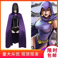 COD การค้าต่างประเทศ DC Comics Hero cos Raven Teen Titan Raven Cosplay เครื่องแต่งกาย Halloween Perf