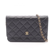 【二手】香奈兒 (Chanel) CHANEL 單肩背包 AP0250 黑色魚子醬紋小牛皮（粒面小牛皮）絎縫鏈條錢包 女士二手 A