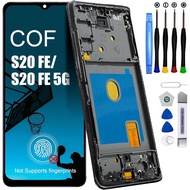 untuk Penggantian Skrin Samsung Galaxy S20 FE/S20 FE 5G dengan Frame COF untuk SM-G781 SM-G781B SM-G