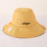 Màu kẹo Hàn Quốc Daisy Mũ ngư dân cho phụ nữ thời trang rộng vành mũ che nắng ngoài trời đa năng Mũ 