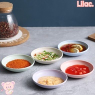 LILAC Seasoning Dish, Leaf Round Shape Wheat Straw Sauce Vinegar Bowl, Multipurpose Kitchen Utensils Tableware Mustard Wheatgrass Bowl Barbecue