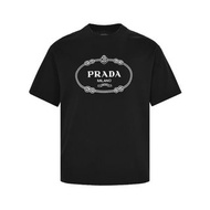 義大利著名時尚奢侈品牌PRADA普拉達經典圖案印花短袖T恤 代購非預購