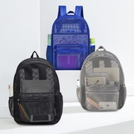 Mesh bag, high load-bearing mesh cloth backpack, women's backpack, business travel beach bag, outdoo