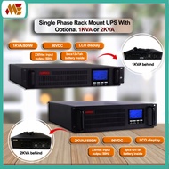 High Quality Single Phase Rack Mount UPS (Online) Optional 1KVA or 2KVA