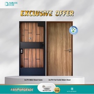 Mild Steel Gate and Full Solid Main Door Bundle