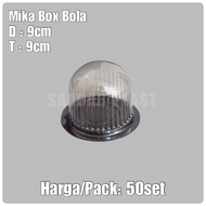 Mika Box Bola Mini Kue Brownies Bulat isi 50set