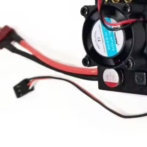 45A Brushless ESC Speed Controller 2S 7.4V LiPo, Electronic RC Car ESC with Cooling Fan for 2838 284
