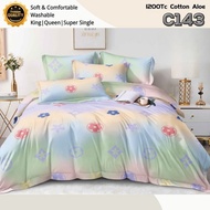 G9 Cartoon Bedsheet 1200Tc Cotton 5in1 Bedsheet With Comforter Set Fitted Bedsheet Bedding Set